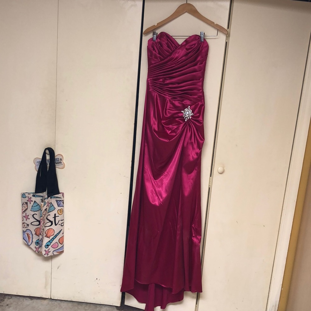 Hot pink gown